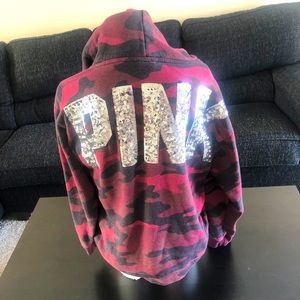 Pink Sherpa Lined Hoodie